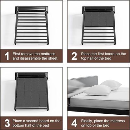 Breathable, Noise Minimizing, Moisture Resistant Bunkieboards,Low Profile Bed Support,Large Double Bed 10mm Bunkie Board, Full Size 54x75''