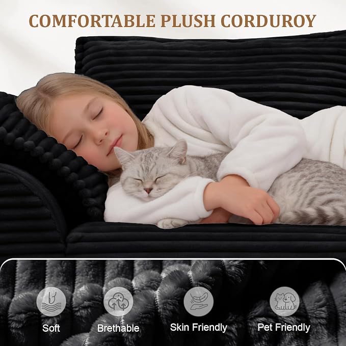 Upgrade Boneless Couch with Storage, Extra Deep&High Seat Modular Sectional Sofa 3 Seater U Shaped Cloud Couch with Ottoman, Tool-Free Assembly Sectional Couches for Living Room