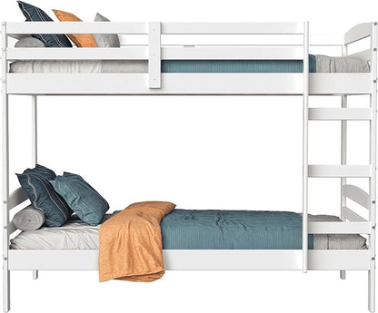 From the Tree Furniture Twin Over Twin Bunk Bed for Kids — Solid Pine Wood with Full-Length Safety Rails & Hang-On Ladder — 220 lbs Per Bunk · ASTM F1427 + 16 CFR 1213 Certified — Space-Saving Design