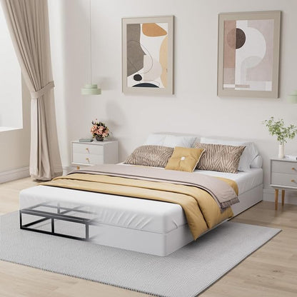 Tyndall 7 Inch Queen Box Spring, Heavy Duty Metal Box Spring for Queen Size Bed Mattress Foundation with Fabric Cover, Noise-Free, Non Slip, Easy Assembly