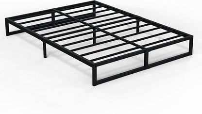Richwanone 8 Inch Bed Frame Full Heavy Duty Metal Platform Bed, Black | Full Size Bed Frame, Mattress Foundation with Steel Slat Support, No Box Spring Needed, Easy Assembly