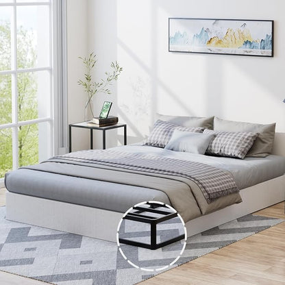 YORMDMO Queen Size Box Spring, 9 Inch Height-Profile Box Springs with Washable Cover, Heavy Duty Metal Mattress Foundations Easy Assembly Noise-Free