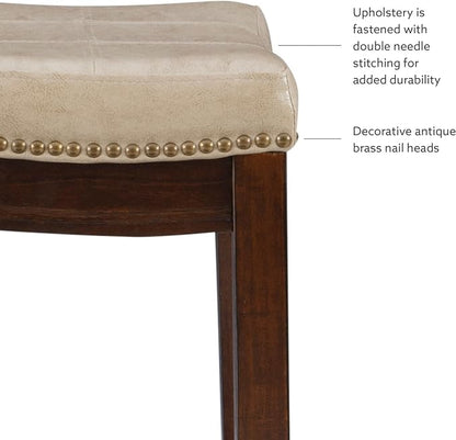 Linon Backless Counter Stool, Brown