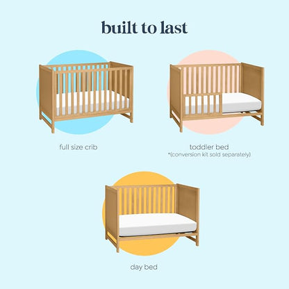 Davinci Margot 3-in-1 Convertible Crib in Honey GREENGUARD Gold Certified