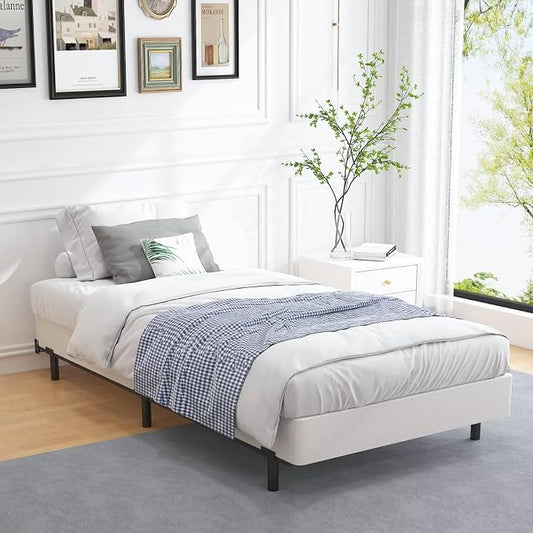ALDRICH 5 Inch Heavy Duty Metal Box Spring Mattress Foundation 1500lbs Max Weight Capacity/Non-Slip/No Noise/Easy Assembly/Easy Clean Cover,Twin XL