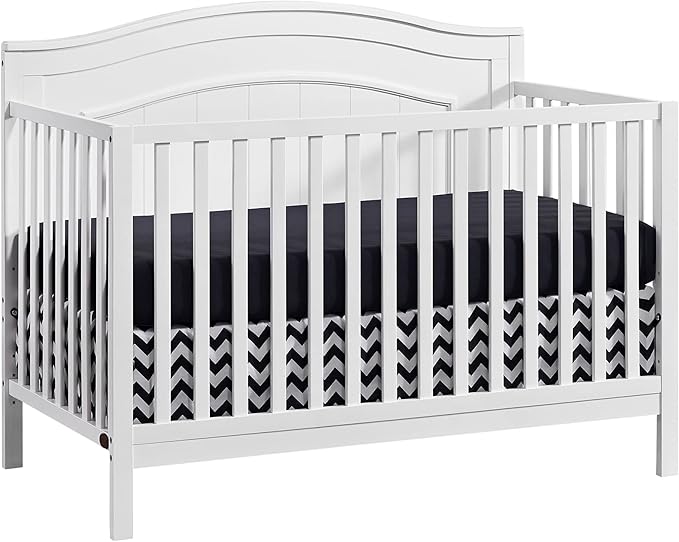 Oxford Baby Nolan 4-in-1 Convertible Baby Crib, Snow White, GreenGuard Gold Certified