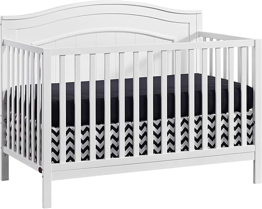 Oxford Baby Nolan 4-in-1 Convertible Baby Crib, Snow White, GreenGuard Gold Certified
