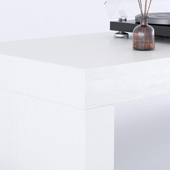 Mobili Fiver, Evolution Desk 35.4 x 15.7 in, Ashwood White with Two Legs, Made in Italy