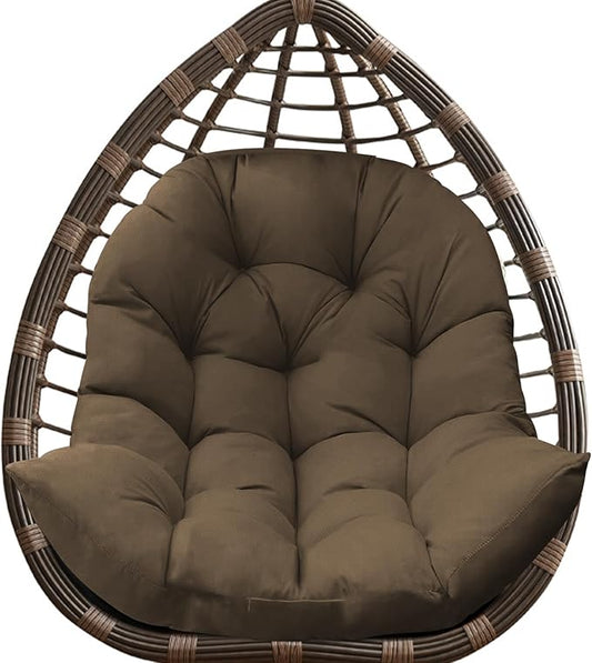 DANGHOOGY Egg Chair Cushion, Waterproof Outdoor Egg Replacement Cushions, Patio Chair Cushions for Outdoor Funiture, Thickened Hanging Chair Cushion, 35x47x7 Inches (Brown)