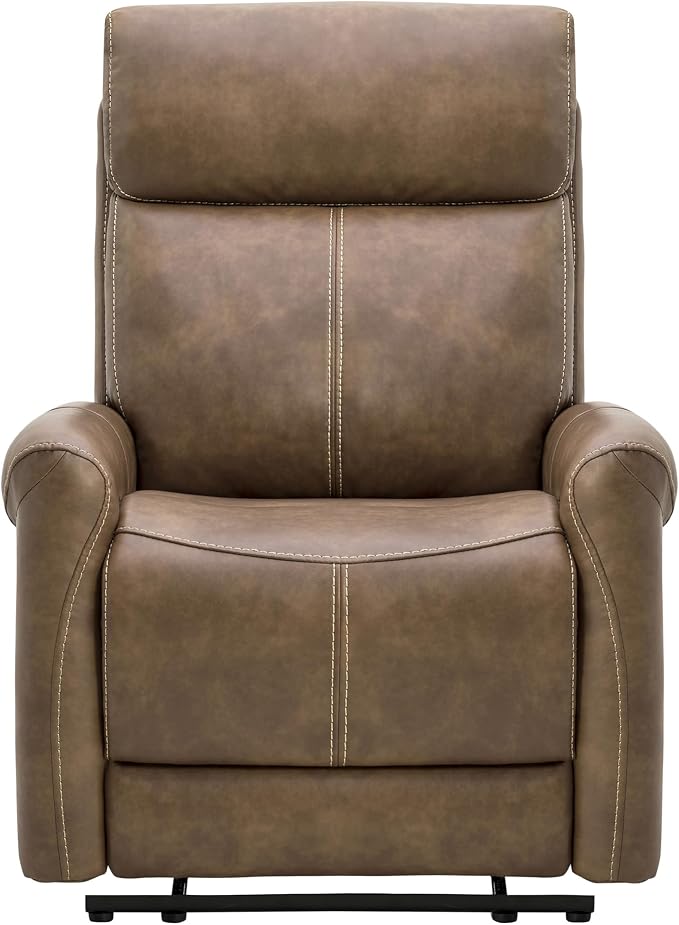 KISLOT Leather Recliner Chair for Adults Wall Hugger RV Recliner with USB Charging Ports Electric Power Reclining Sofa for Living Room Home Theater Seating Bedroom