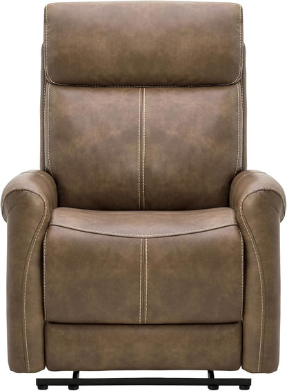 KISLOT Leather Recliner Chair for Adults Wall Hugger RV Recliner with USB Charging Ports Electric Power Reclining Sofa for Living Room Home Theater Seating Bedroom