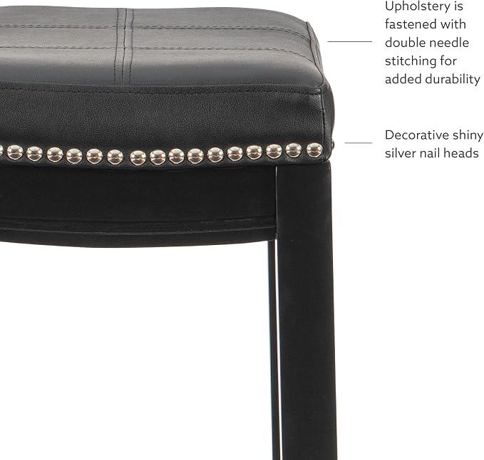 Linon Claridge Bar, Black Stool, 32" X 18.75" X 13"