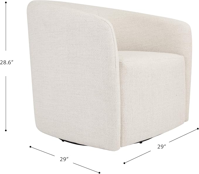 HomePop 360° Swivel Barrel Accent Chair - Putty Woven Fabric
