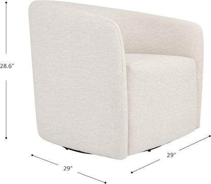 HomePop 360° Swivel Barrel Accent Chair - Putty Woven Fabric