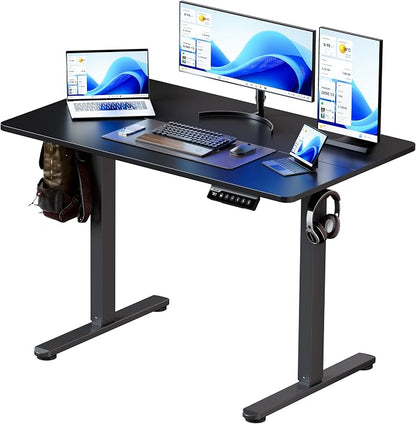 BIZUM 40x24 Inch Electric Standing Desk with Memory Presets, Quiet Motor Height Adjustable Stand Up Desk for Home Office & Gaming, Ergonomic Sit Stand Workstation，Black