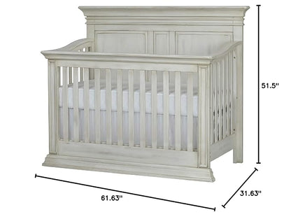 Baby Cache Vienna 4 in 1 Convertible Crib, Antique White