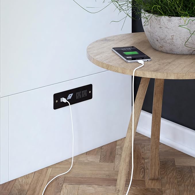 AFI, Southampton Murphy Bed Chest Twin XL with 6" Mattress, Storage Drawer & Built-in USB Charger, White