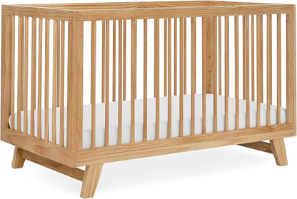 3-in-1 Astin Convertible Baby Crib - Wooden Baby Crib, Grows with Your Baby, Converts to Toddler Bed & Day Bed, 4 Adjustable Support Base Height | Natural