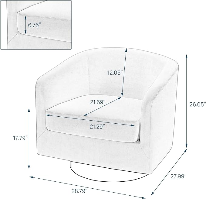 360° Swivel Barrel Accent Chair Armchair, PU Leather Round Club Arm Chair for Lving Room, Modern Upholstered Small Bedroom Single Sofa Seat - Cream, Set of 4
