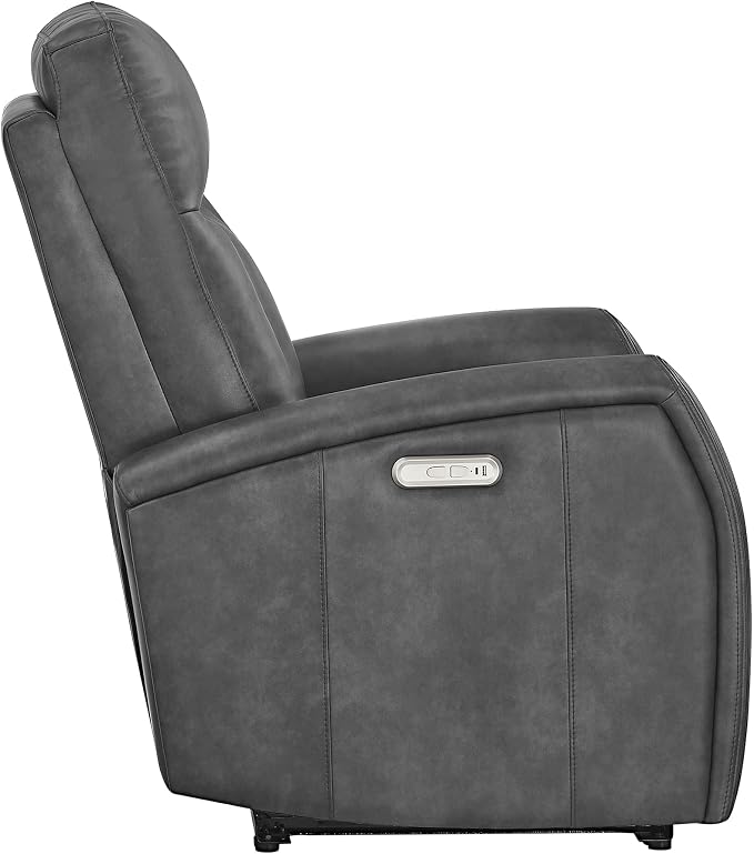 KISLOT Wall Hugger Power Recliner Chair with USB & Type-C Ports Faux Leather Recliner 135° Reclining Small Space Electric Sofa for RV Living Room Bedroom