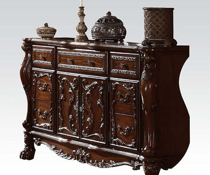 Acme Dresden Bedroom Set with Queen Bed, Nightstand, Mirror and Dresser