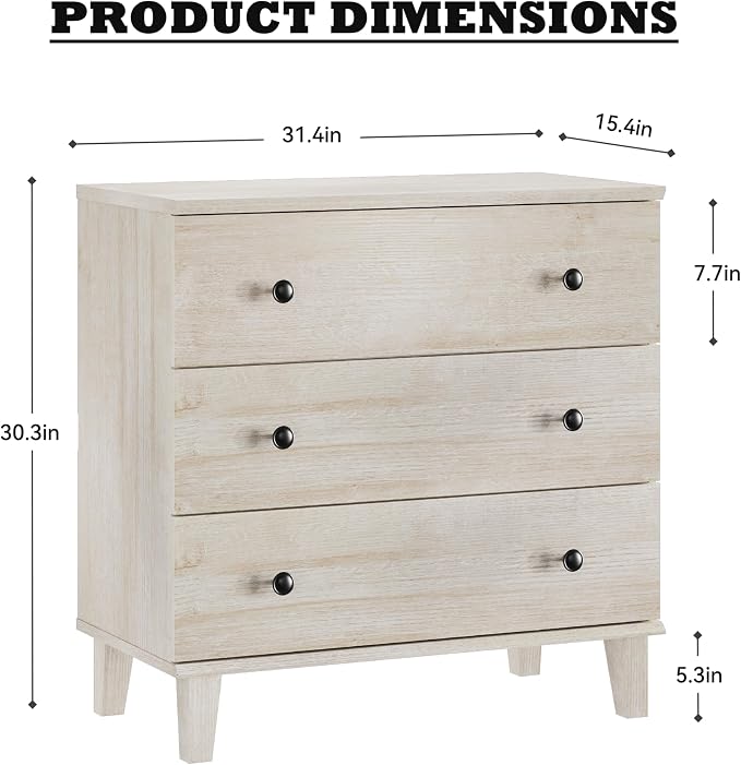 Rustic Drawer Dresser with 6 Drawers Storage Dressers Organizer for Bedroom, Living Roomm,Light Oak