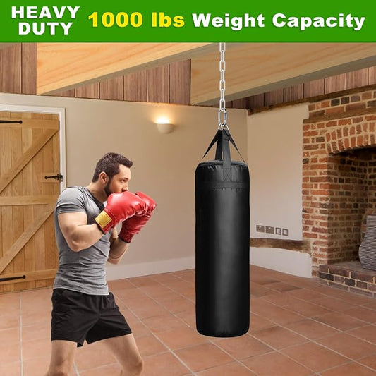 2Pcs 20" Heavy Duty Hanging Chain with Hooks Swing Extension Chain White | 1000 LB Capacity Hammock Extension Chain for Swing Chair, Hanging Chair, Porch Swing, Hammock Chair, Punching Bags, Heavy Bag