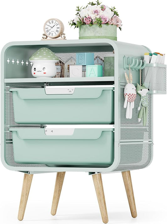 SYKIARIOL Kids Nightstand,Cute End Table with Storage Drawer,Nightstand for Girls Bedroom Furniture
