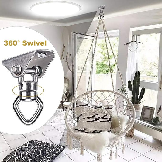 BeneLabel 800LB Capacity Swing Hanger with Bearing Swivel Stainless Steel Ceiling Mount Hanging Kit for Aerial Silks, Swings, Hammocks, Hanging Chair, Heavy Bag