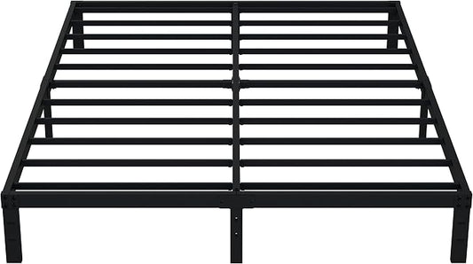 EMODA 10 Inch Full Size Bed Frame Heavy Duty Metal Platform No Box Spring Needed, Easy Assembly Noise Free, Black