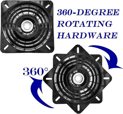 10Inch Bar Stool Swivel Plate Heavy Duty, Chair Swivel Base with Solid Ring of Ball Bearings, 600lbs Capacity Replacement Swivel Seat Parts Lazy Susan Hardware for Barstools Recliner Chair Boat