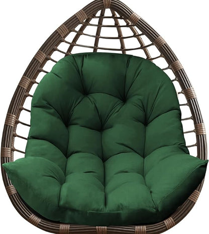 DANGHOOGY Egg Chair Cushion, Waterproof Outdoor Egg Replacement Cushions, Patio Chair Cushions for Outdoor Funiture, Thickened Hanging Chair Cushion, 35x47x7 Inches (Green)