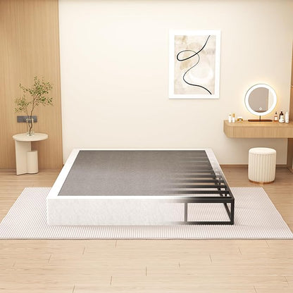 NHODIR Box Spring for Full Bed, 9 inch Full Size Box Spring Only, Strong Metal Frame Mattress Foundation, No Noise, Easy Assembly