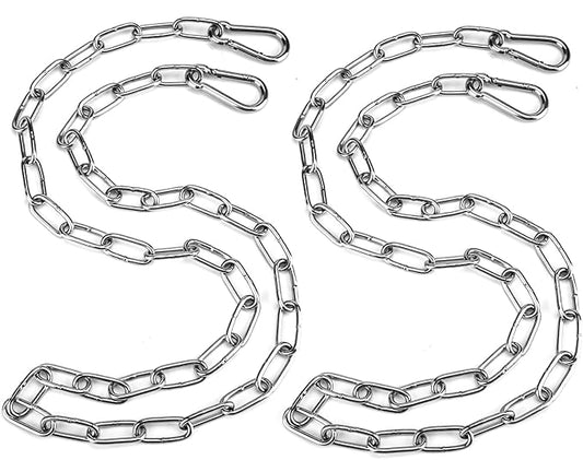 Hanging Swing Chair Chain Kit, 2 Set Stainless Steel Hardware Heavy Duty Porch Swing Hammock Chain Kit Hanging Hooks for Hammock, Rope, Tire, Tree Swings