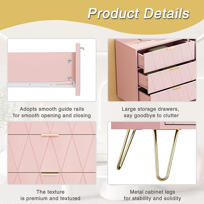 Anbuy Bedroom Sets 3 Piece Pink