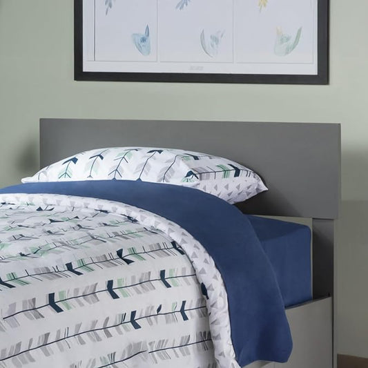 AFI, Orlando Twin Adjustable Modern Solid Wood Panel Headboard, Grey