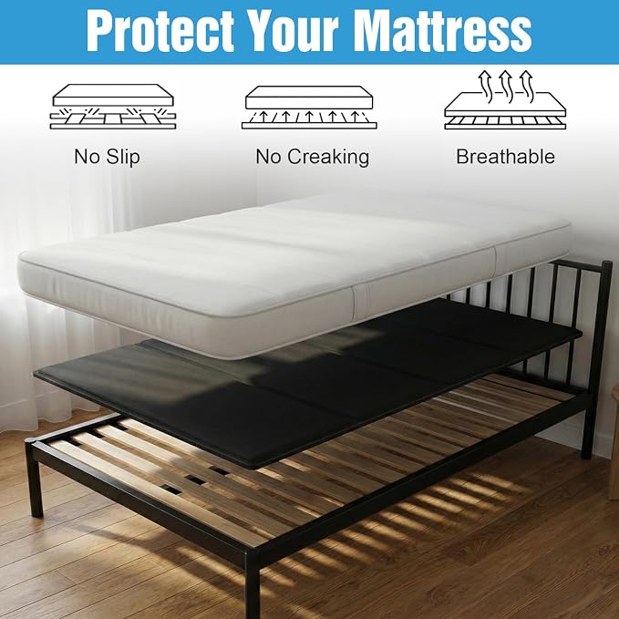 Bunkie Board Full Size (54x75''), 10mm Bed Boards for Under Mattress, Breathable, Noise Minimizing, Moisture Resistant Bunkieboards, Heavy Duty Bed Support Board for Platform & Slatted Frames