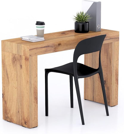 Mobili Fiver, Evolution Desk 47.2 x 15.7 in, Rustic Oak with Two Legs, Made in Italy