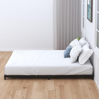 Nailsong 3 Inch Bed Frame Full Low Profile, Full Size Metal Bed Frame No Box Spring Needed, Heavy Duty Metal, Easy Assembly, Black