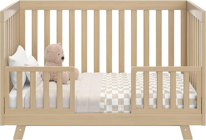 Storkcraft Beckett 3-in-1 Convertible Crib – GREENGUARD Gold Certified, Fits Standard Crib Mattress, Converts to Toddler Bed and Daybed, 4 Mattress Heights, Grow-with-Me Design (Driftwood)