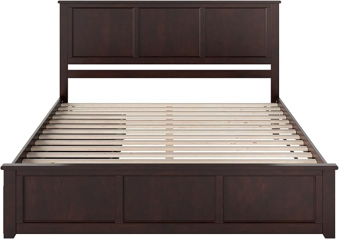 AFI, Madison King Solid Wood Platform Bed with Matching Footboard & Storage Drawers, Espresso