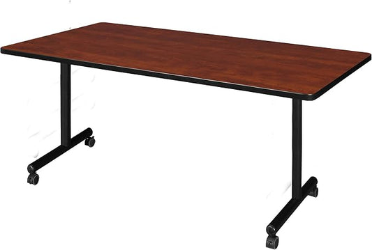 Romig Axis-Pro 72 x 30 in. Mobile T-Base Training Seminar Table- Cherry