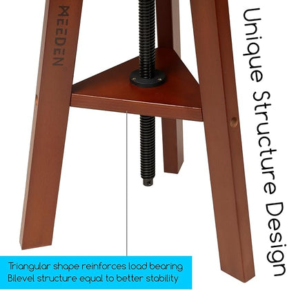 MEEDEN Wooden Drafting Stool with Adjustable Height, Artist Stool,Office Studio Stool, Up to 220 Lbs,German Beech Wood, Perfect for Artists Studio,Home Use,Kitchen,Bars