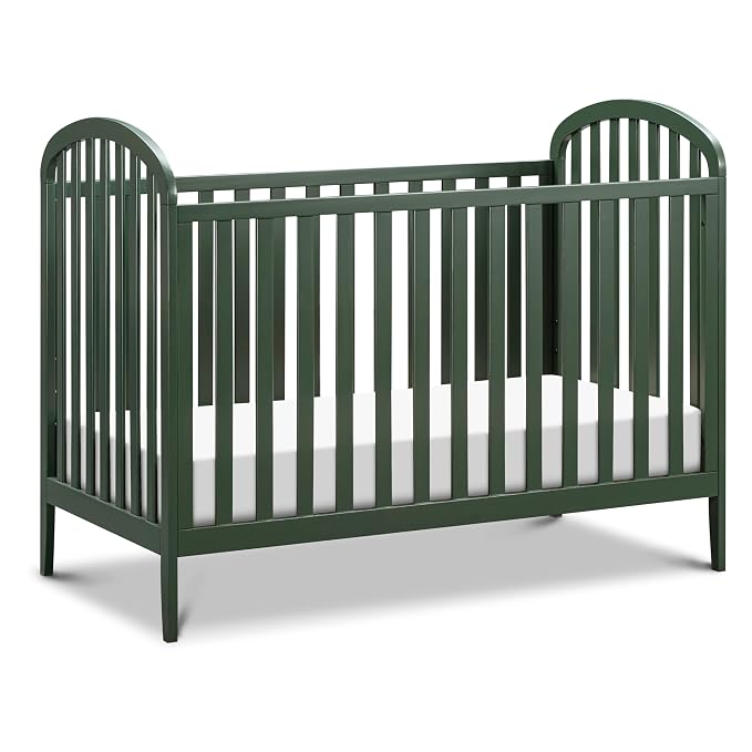 Davinci Beau 3-in-1 Convertible Baby Crib, Forest Green | GREENGUARD Certified, Converts to Toddler Bed & Daybed, 4 Adjustable Mattress Heights, Toddler Conversion Kit Sold Separately