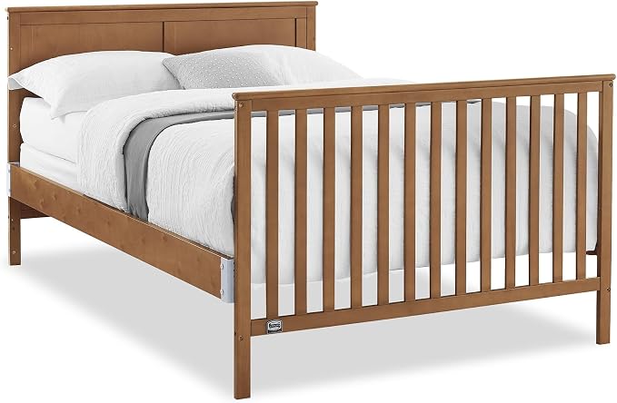 Simmons Kids Logan 6-in-1 Convertible Crib with Underdrawer - Greenguard Gold Certified, Chestnut