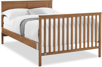 Simmons Kids Logan 6-in-1 Convertible Crib with Underdrawer - Greenguard Gold Certified, Chestnut