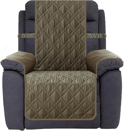 Ameritex Waterproof Nonslip Recliner Cover Stay in Place, Dog Chair Cover Furniture Protector, Ideal Recliner Slipcovers for Pets and Kids (Green, 30'')