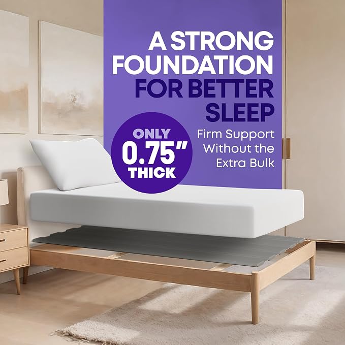 Greaton, Wooden Twin Bed Slats for Support Under Mattress with Cover – Replacement Wood Slats for Twin Size Bed Frame – Under Mattress Support Without Extra Height – 2.38-Inch Standard Width