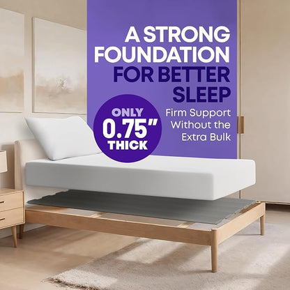 Greaton, Wooden Twin Bed Slats for Support Under Mattress with Cover – Replacement Wood Slats for Twin Size Bed Frame – Under Mattress Support Without Extra Height – 2.38-Inch Standard Width