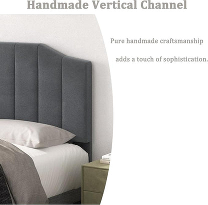 Befurtori Upholstered Accent Headboards (Dark Gray, Queen/Full)